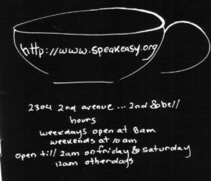 Web - Sign - Speakeasy Info BW